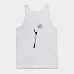 Man hanging on a musical note Tank Top